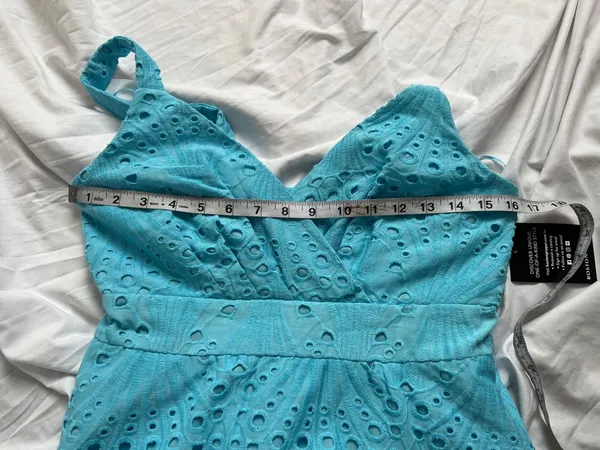 Boston Proper Eyelet Surplice Ankle Length Dress size 8 - Image 7