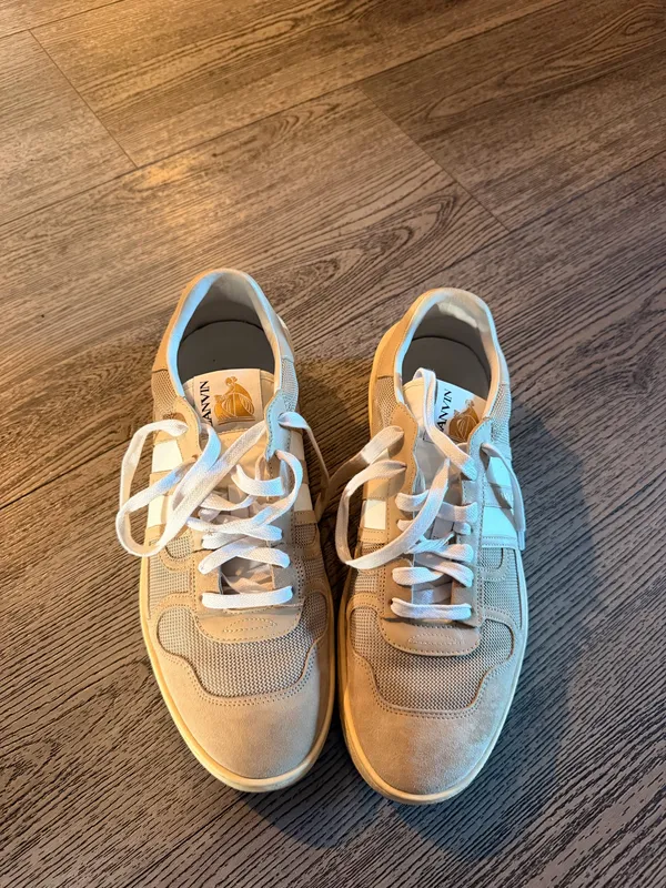 Lanvin Blue and white Sneakers Size 9.5 - Image 2