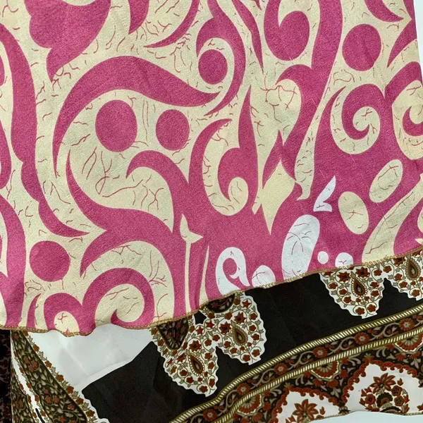 Reversible Maxi Wrap Skirt BINS716 Pink - Image 3
