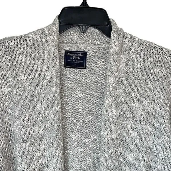 Abercrombie & Fitch Womens Knit‎ Open Front Cardigan Sweater Gray Size Small - Image 2