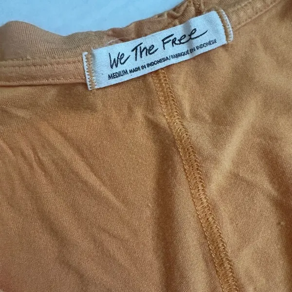 Free People Orange Moon Dance Knit Oversized V Neck Tank Top - Image 7