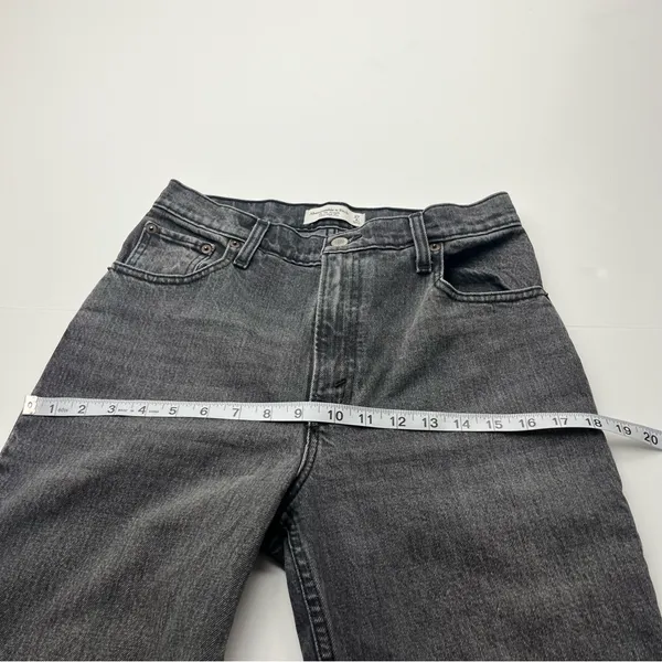 Abercrombie & Fitch 90s Straight‎ Ultra High Rise Womens Size 27 / 4 Black Jean - Image 9