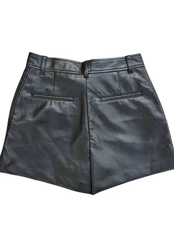 NWOT Aritzia BABATON Faux Leather Shorts Black Size 2 - Image 7