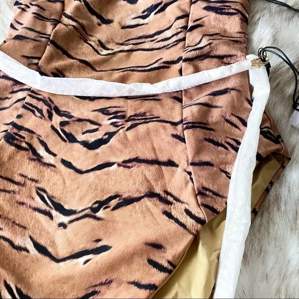 WeWoreWhat Danielle One Piece Swimsuit‎ Tiger Print Tan XS NWT - Image 5