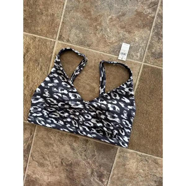 Offline By Aerie Goals Plunge Sports Bra Gray Size Large - Image 5