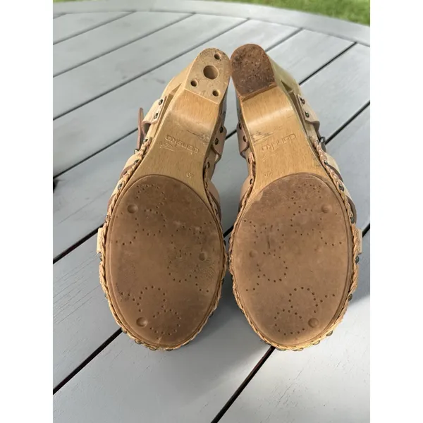 Dansko Tinsley Tan Nude Leather Strappy Clog Sandals Women Size 40 US 9 - Image 14