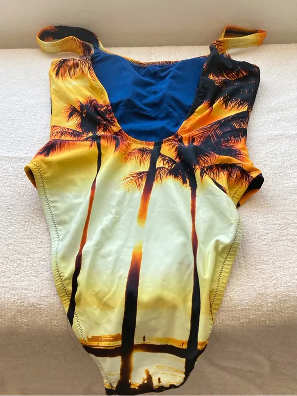 Aerie Sunset Palm Tree Cheekiest One Piece Swimsuit NWT XS - Image 9