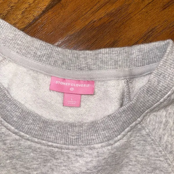 Stoney Clover Lane Heather Gray Sweatshirt top shirt woman’s large EUC - Image 5