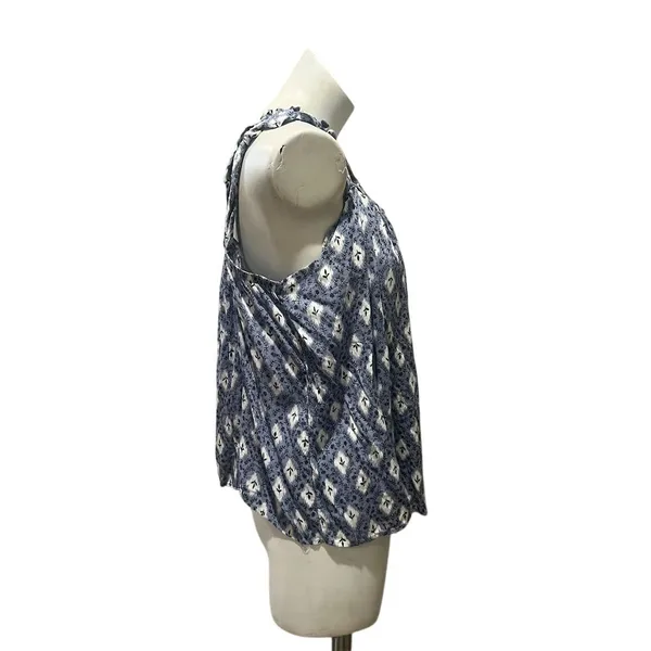 Maurices Women's Standard XL Blue Floral Ruffle Strap Swing Tank Top - Image 3