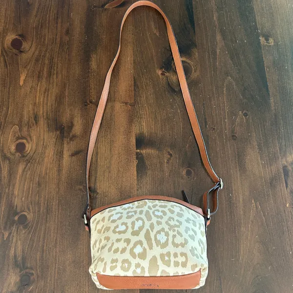 Born b.o.c.‎ Crossbody Bag Leopard Print Adjustable Strap Cheetah Purse Neutral - Image 6