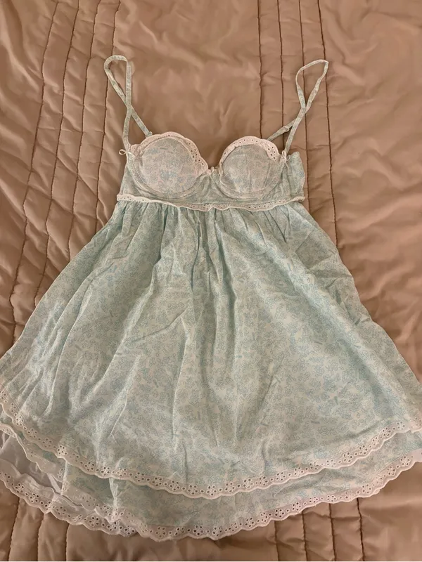 NWT Kitteny Blue Floral Lelette Mini Dress - Image 2