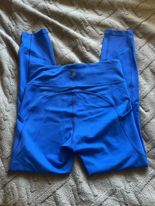 Lululemon Blue Leggings High-Rise - Image 3