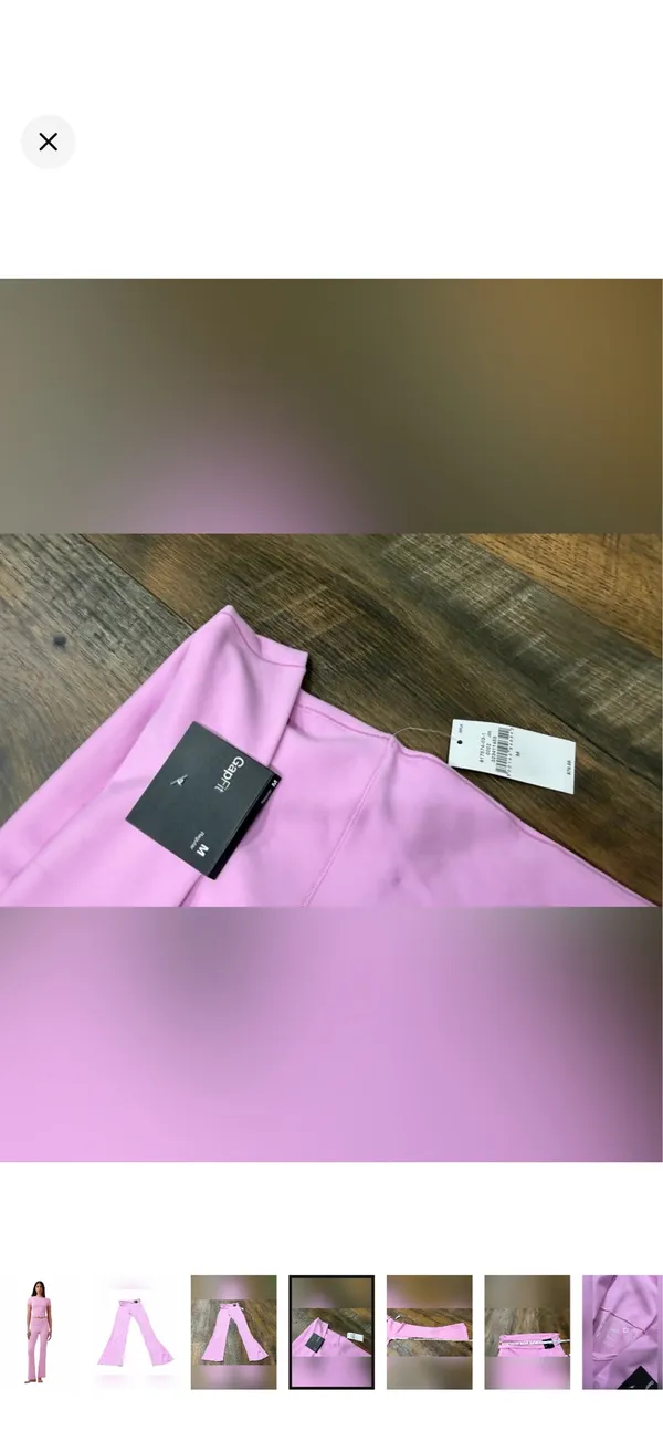 Gap fit Smooth Foldover Mini Flare Leggings, Women’s Size Medium, Pink, NEW - Image 4