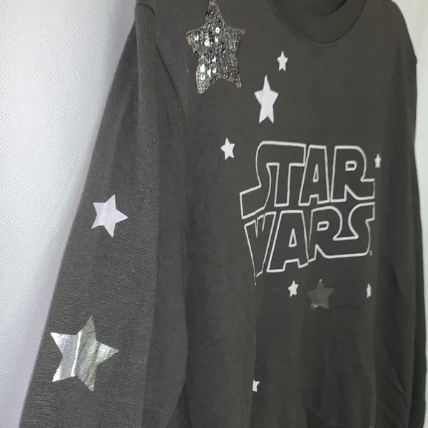 Star Wars Dark Gray Sweatshirt with Star Accents - Image 4