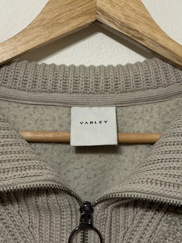 Varley Rogers Sweater Size Small Half Zip Sage Grey - Image 3