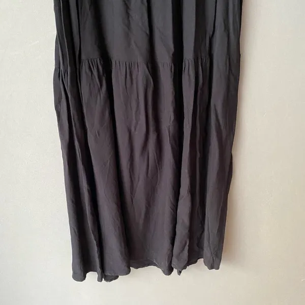 ZESICA Boho Flowy Dainty Smocked Tiered Maxi Dress‎ Black - Image 3
