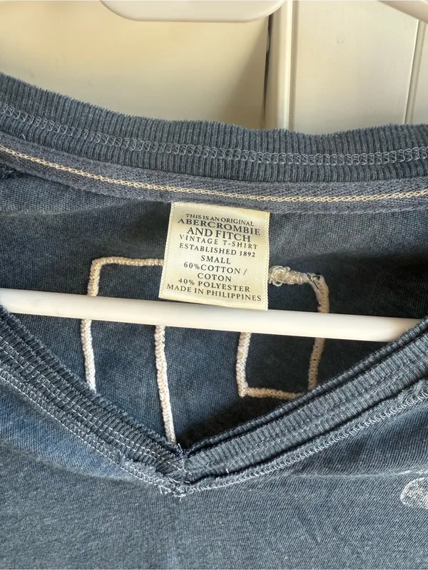 Abercrombie y2 Blue V-Neck 3/4 Sleeve Tee - Image 2