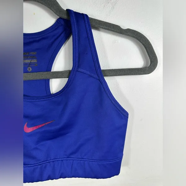 Nike Pro Dri-Fit Sports Bra Blue Racerback Athletic‎ Training Women’s S - Image 4