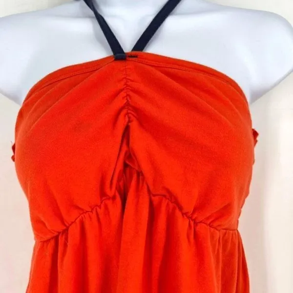 Pro‎ Edge Women's Syracuse Halter Smocked Back Coverup Dress Orange Size Large - Image 3