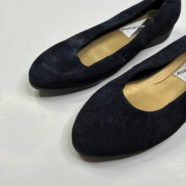 Mootsies Tootsies Vintage Flats Black Finch Suede Upper Womens 8.5 - Image 2