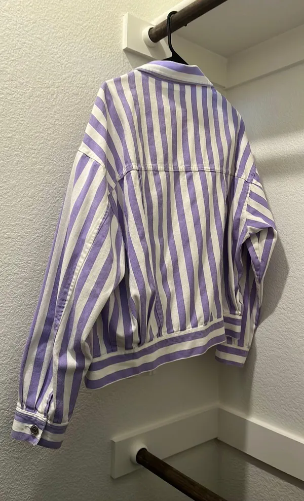 Purple Stripe Jacket Size M - Image 2