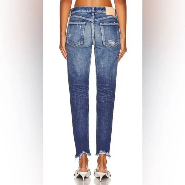 Moussy Daleville Long Vintage‎ Dark Wash Distressed Jeans - Image 3