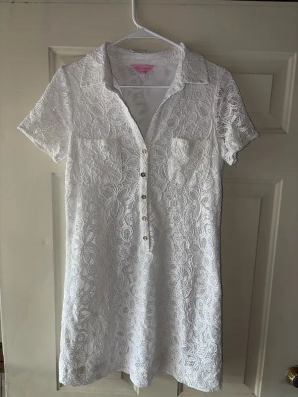 Lilly Pulitzer Nelle eyelet dress size 4 - Image 2