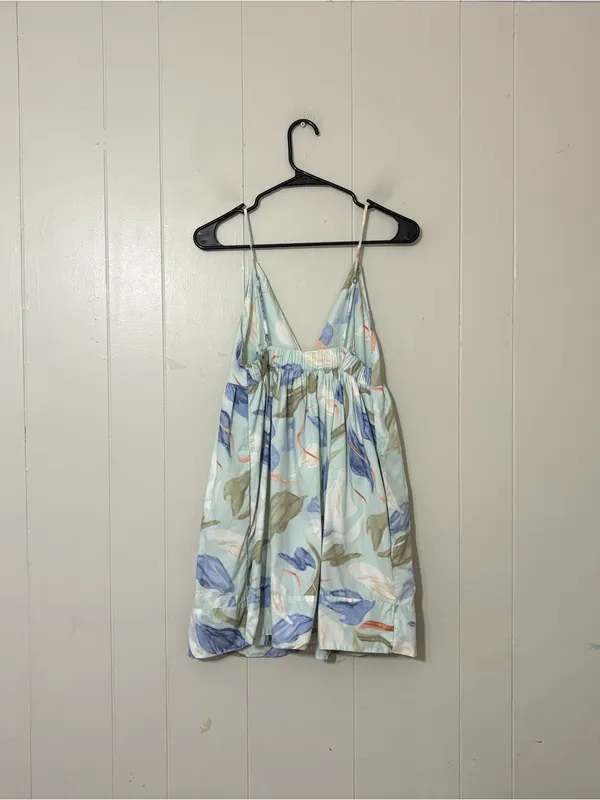 Abercrombie & Fitch Floral Sundress Sleeveless Mini Dress Blue Size S - Image 12