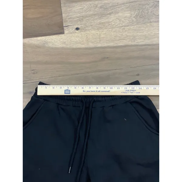 Zenana Black Fleece‑Lined Sweatpants Cotton Blend Size L Athleisure High Rise - Image 3