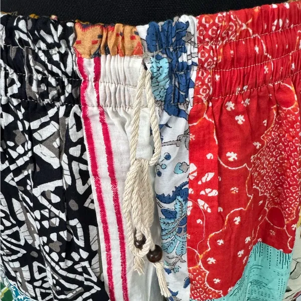 Kathmandu Imports NWT Kantha Patchwork Wide Leg Drawstring Pants ~ One Size Fits Most - Image 7