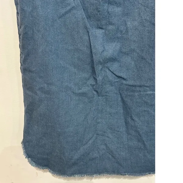 Who What Wear Denim Dress Blue Small 100% Cotton Short Sleeve Western Americana - Image 6
