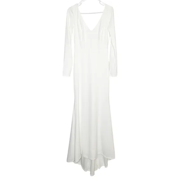 NWT Lulus Feeling of Forever Maxi Dress Bridal Bride Women's White Size Medium - Image 3