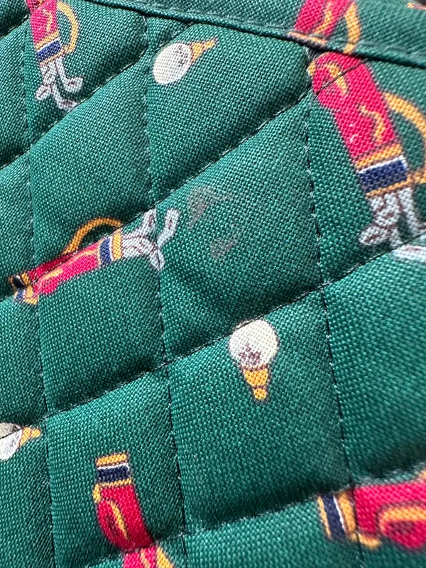 Vintage Vera Bradley Golf Print Quilted Crossbody Bag - Image 5