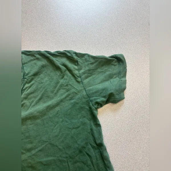 Aerie Green Women's Casual Top 100% cotton distressed short sleeve small - Image 6