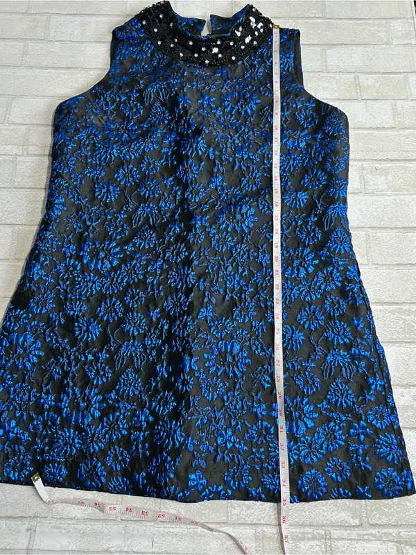 SugarLips Centralia Jaquard Floral Emla Sleeveless Mini Dress Size Large - Image 10