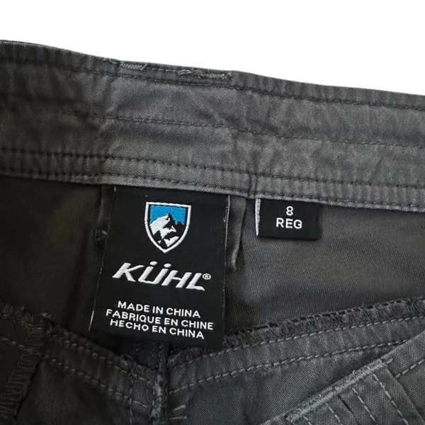 Kuhl Women Sz 8 Reg Charcoal Grey Vintage Patina Dye Outdoor Hiking Pants | 0123 - Image 3