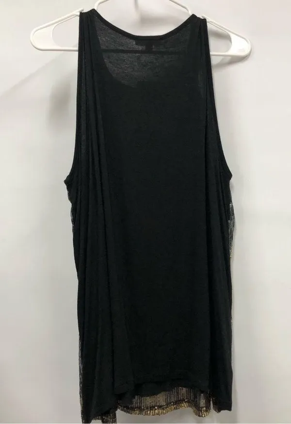 Mauve women’s gold & black sequined top 1x/2x read description - Image 2
