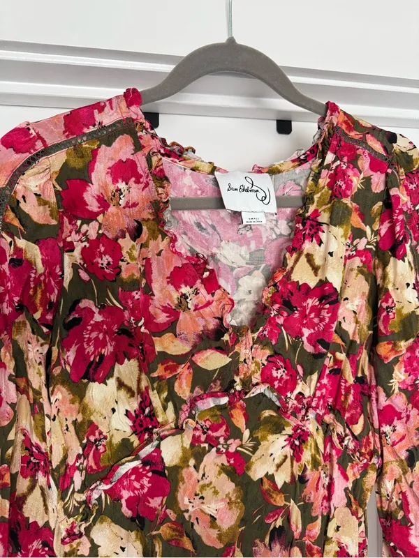 Sam Edelman Pink and Green Floral Dress - Image 5