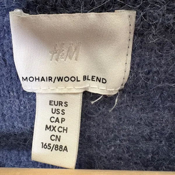 H&M Mohair Wool Blend Crew Neck Sweater Size Small - Image 10