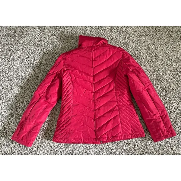 Kenneth Cole Reaction Women's Red Puffer Coat Size Medium‎ - Image 10