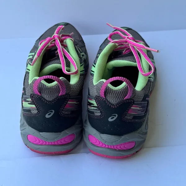 ASICS Gel Venture 5 Trail Running Shoes Women’s Size 9 Gray Pink Green - Image 6