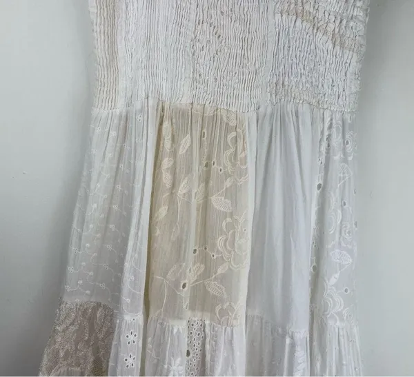 Antica Sartoria Crochet Lace Boho Mini Dress Beachy Sz S/M - Image 11