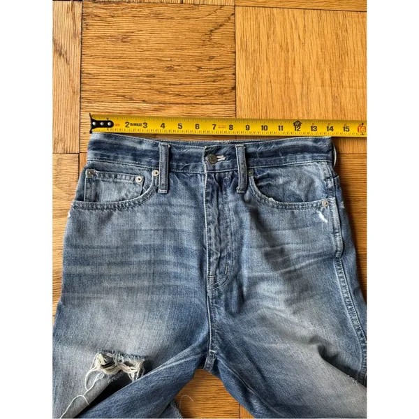 Madewell Tall Rigid Demi-Boot Crop Jeans, 29" Inseam, Size 25, EUC, Medium Wash - Image 7