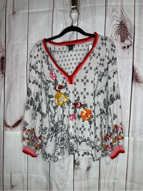 Anthropologie Vineet Bahl Devi Floral Patterned Blouse - Image 2