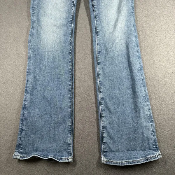 American Eagle Kick Boot Jeans Womens 000 Short Blue Wash Next Level Stretch - Image 2
