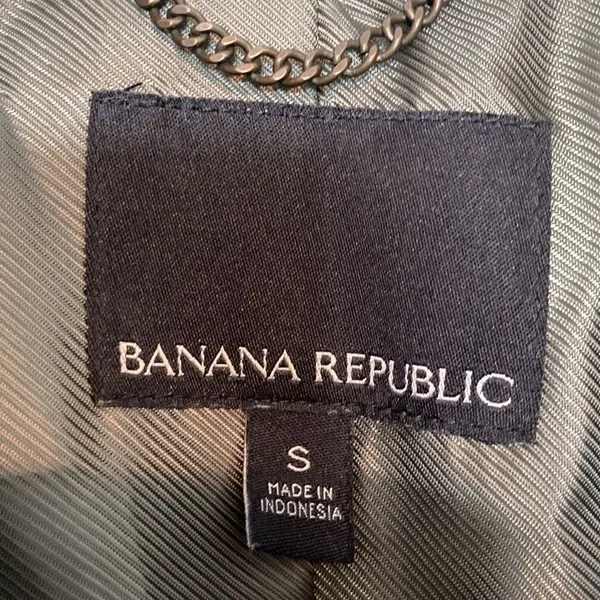 Banana Republic Military Pea Coat Olive Green Double Breasted Jacket Small - Image 7