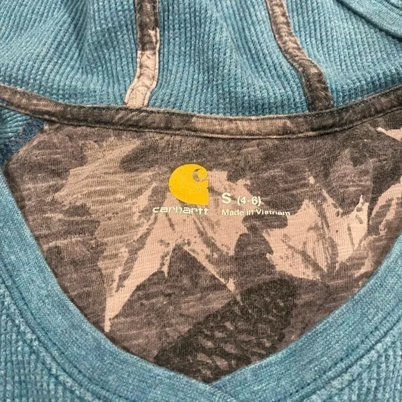 Carhartt‎ Women's Meadow Hoodie Teal in Size Small - Image 3