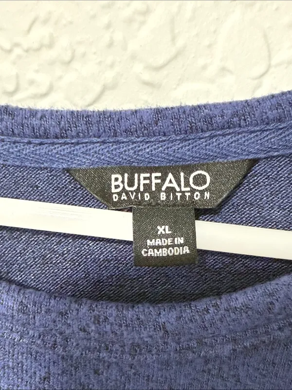 Buffalo David Bitton Crewneck Pullover in Blue Size XL - Image 3