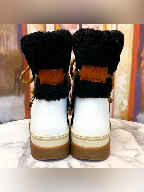 La Mondiale Zermatt Sheepskin Après-Ski Boots Black Size 36 NWT - Image 9