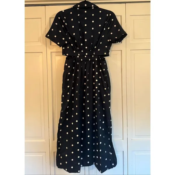 Old Navy polka dot cutout side midi dress size small - Image 14